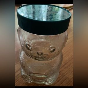 - Vintage glass Skippy creamy peanut butter bear jar